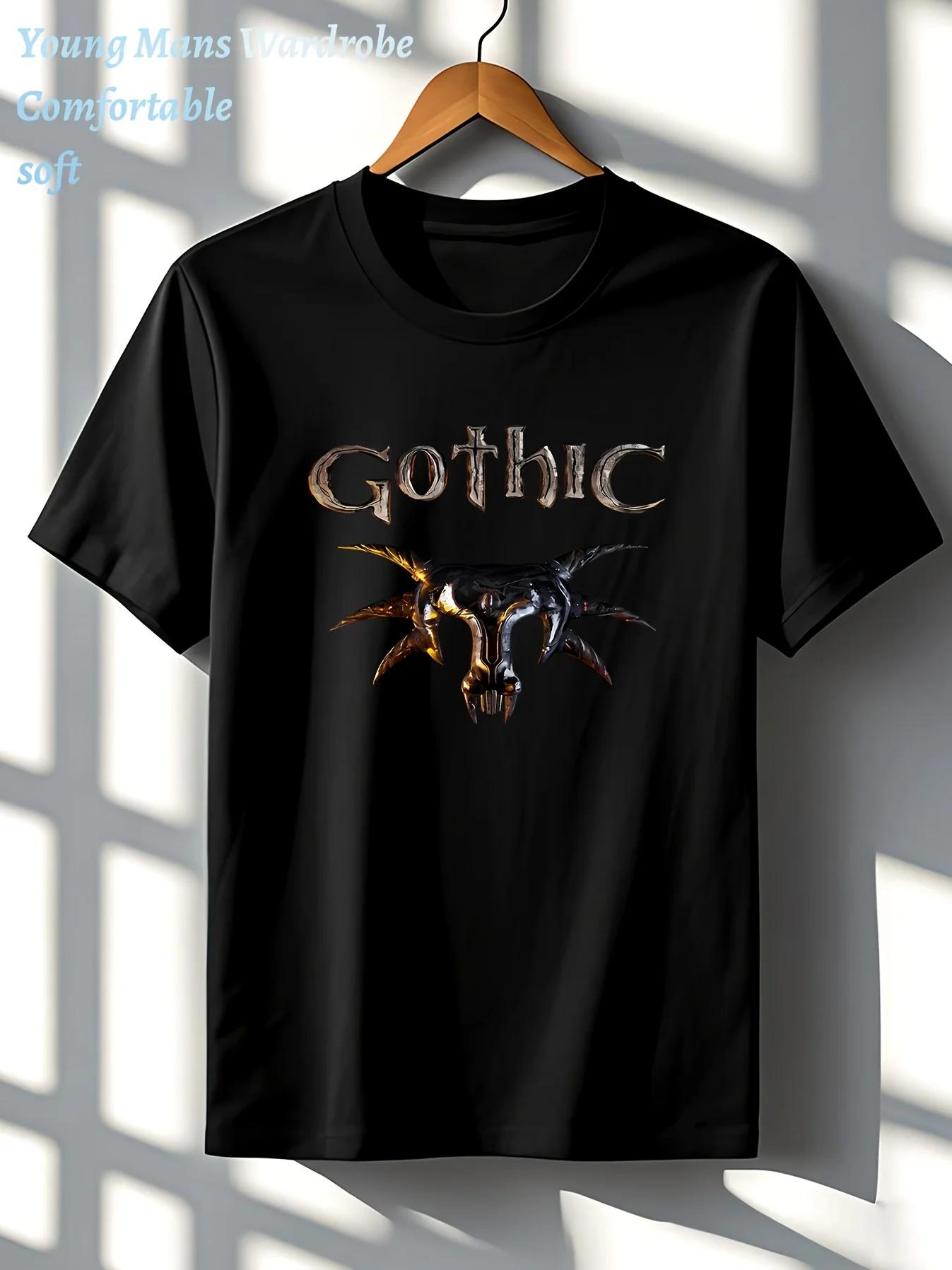 Футболка в готическом стиле 2001 года с изображением летящей птицы и барона из видеоигры | Классическая битва, Повседневная игра, Подходит для поклонников готических игр... S разноцветный