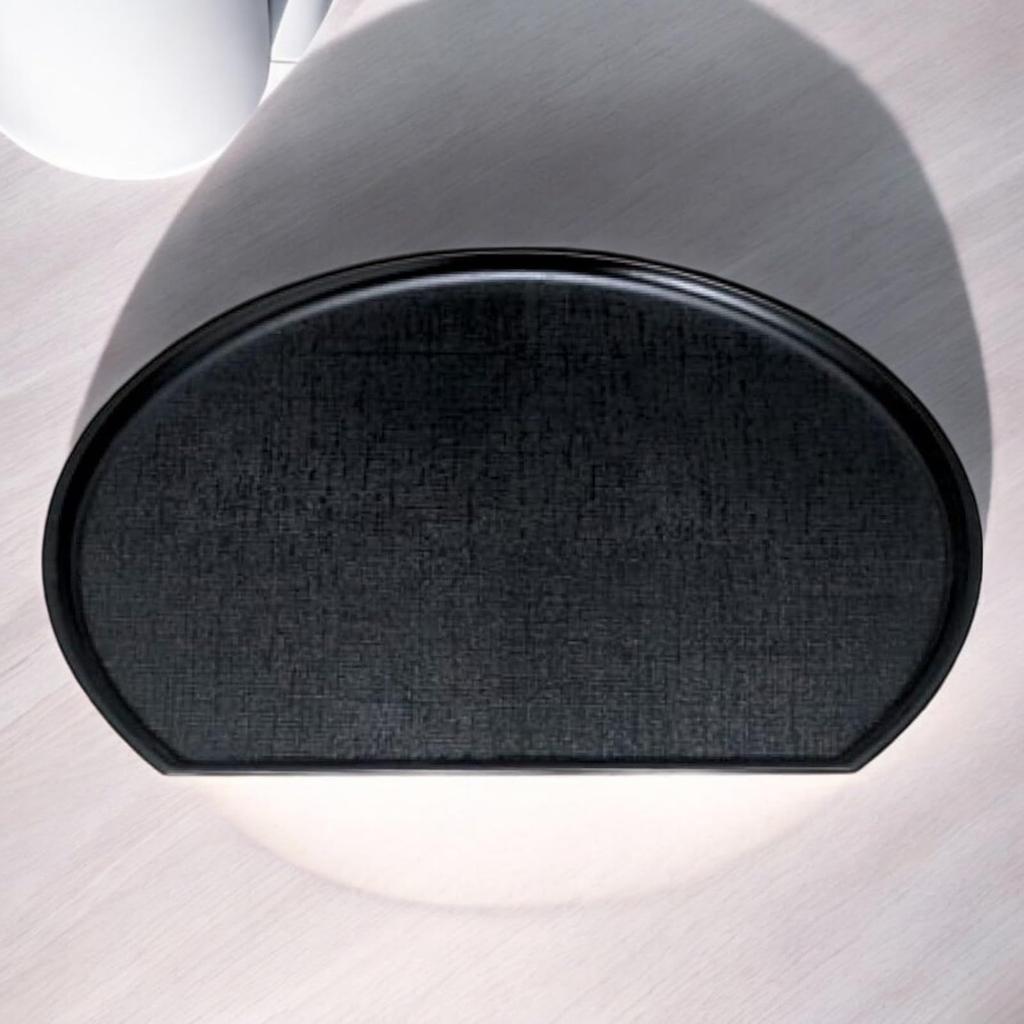 FRP New Shaku 5 Weave Tray Lacquerware Made In Dishwasher Safe J-kitchens Half-Moon (Tray/Tray) Black, Non-Slip, 45cm, (Strong Resin), Japan,