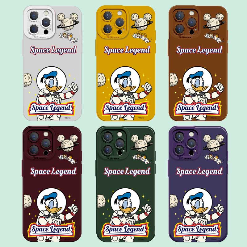 

Милый мультфильм Дональд Дак Дисней чехол для телефона с квадратным краем и узором, жидкий силиконовый чехол, полное покрытие, защитный чехол для камеры для iPhone