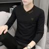 Maglietta elegante alla moda coreana da uomo, casual, sportiva, chic, tinta unita, Y2K, hipster, da strada, casual, abbigliamento maschile