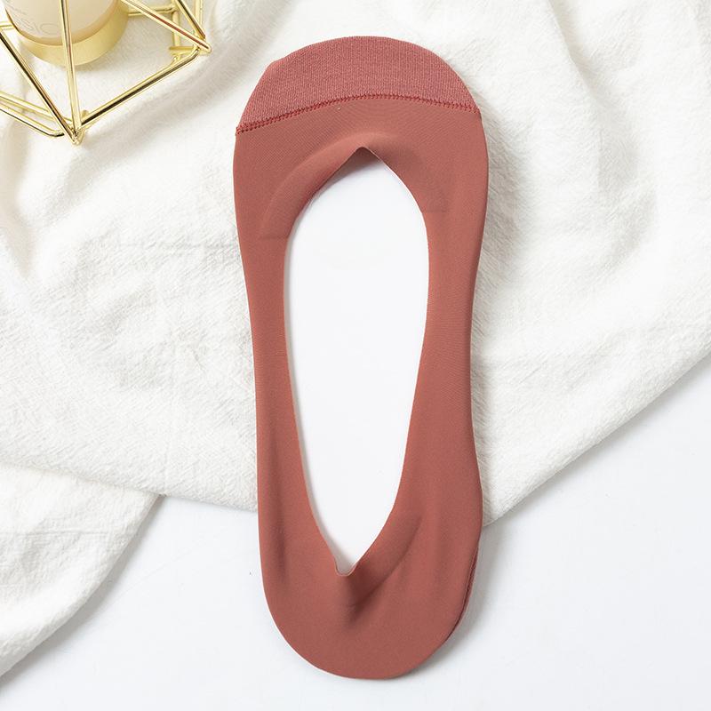 Female Summer Thin Cotton Bottom Non Slip Not To Drop Heel Shallow Mouth Invisible Wicking Socks
