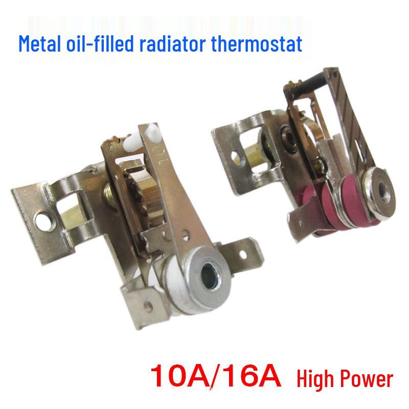 Electric Heater Thermostat 10A/16A - Metal Oil Radiator Temperature Control Switch, High Temperature Resistant Accessories