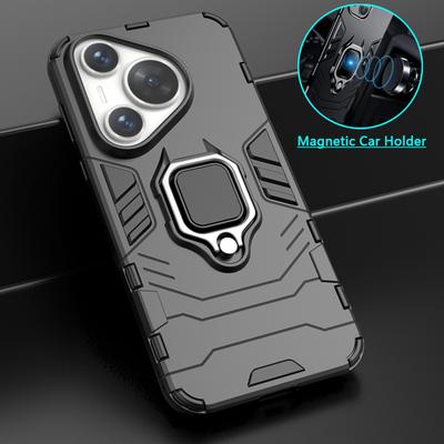 For Huawei Pura 70 Pro 5G Case Car Ring Holder Shockproof Armor Phone Case For Huawei Pura 70 Pro Plus Pura 70 Ultra Back Cover