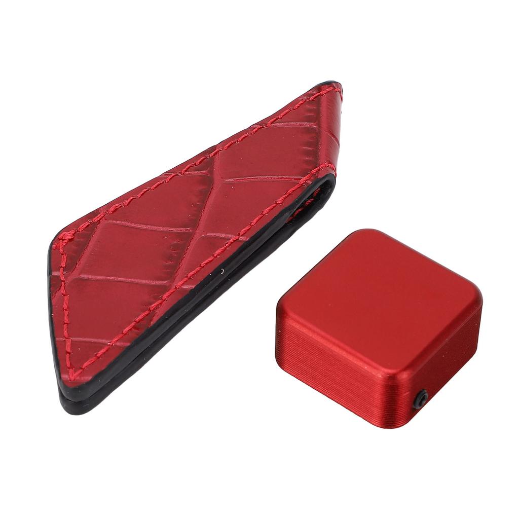 Porta-gesso da biliardo Clip Magnetica Portatile Sezione Singola Custodia per Gesso da Stecca da Pool con Clip da Cintura per Sala Biliardi Rossa