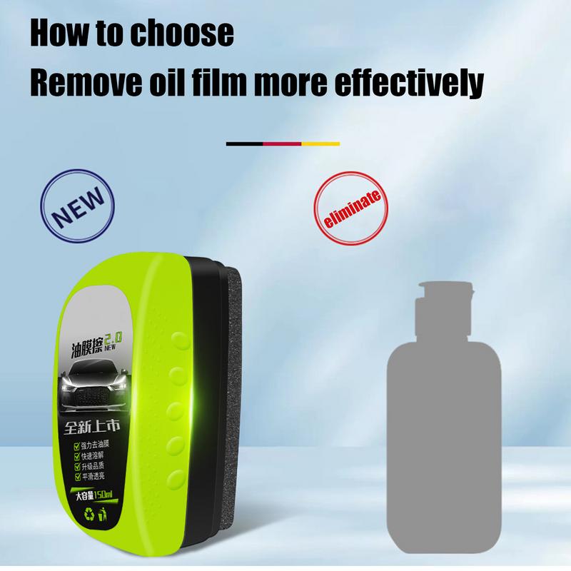 Oil Film Remover For Car Window 150ml Car Window Oil Film Remover 150ml Oil Film Cleaning Brush Windshield Cleaner Tool Glass