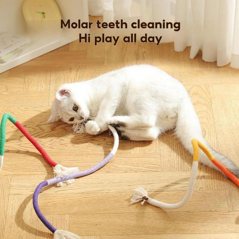

Cat Rope Toy Kitten Teeth Cleaning Toy Bite Resistant Interactive Pet Cleaning Teething Game For Small Medium Animals Kittens China Mainland