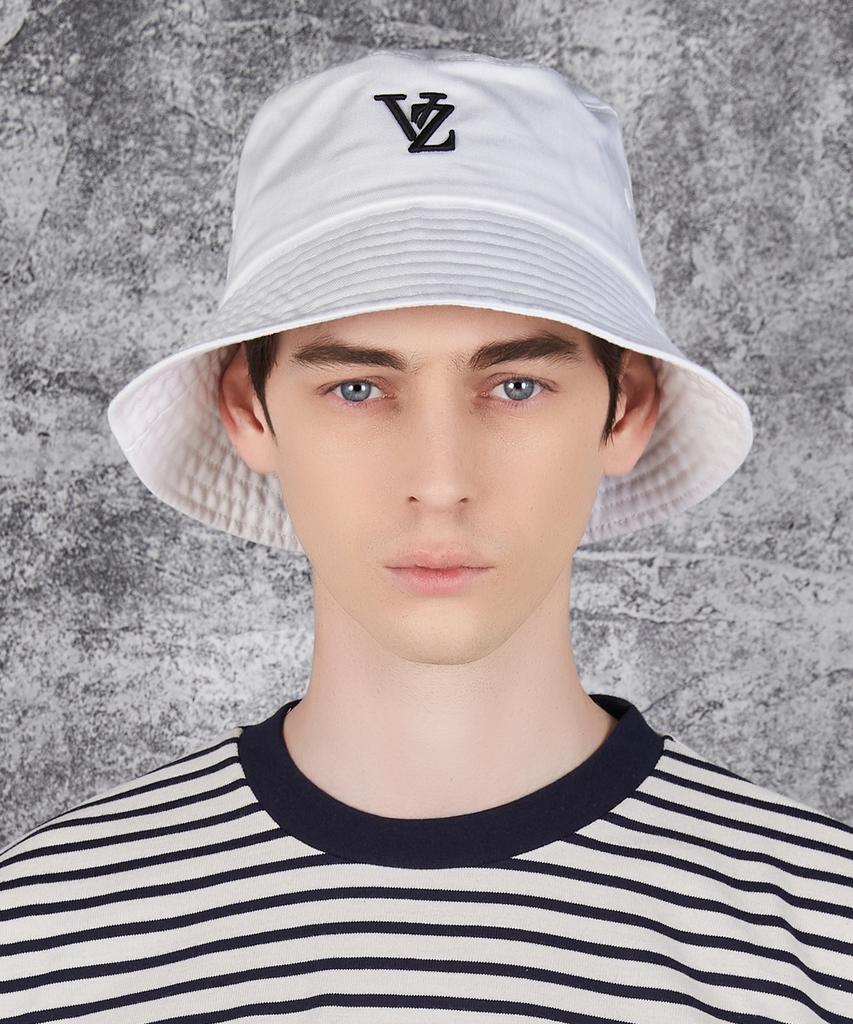 Bajal 3D Monogram Color Bucket Hat White