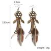 Bohemian Style Tassel Earrings Handmade Dream Catcher Earrings Dangling Drop Earrings  For Women