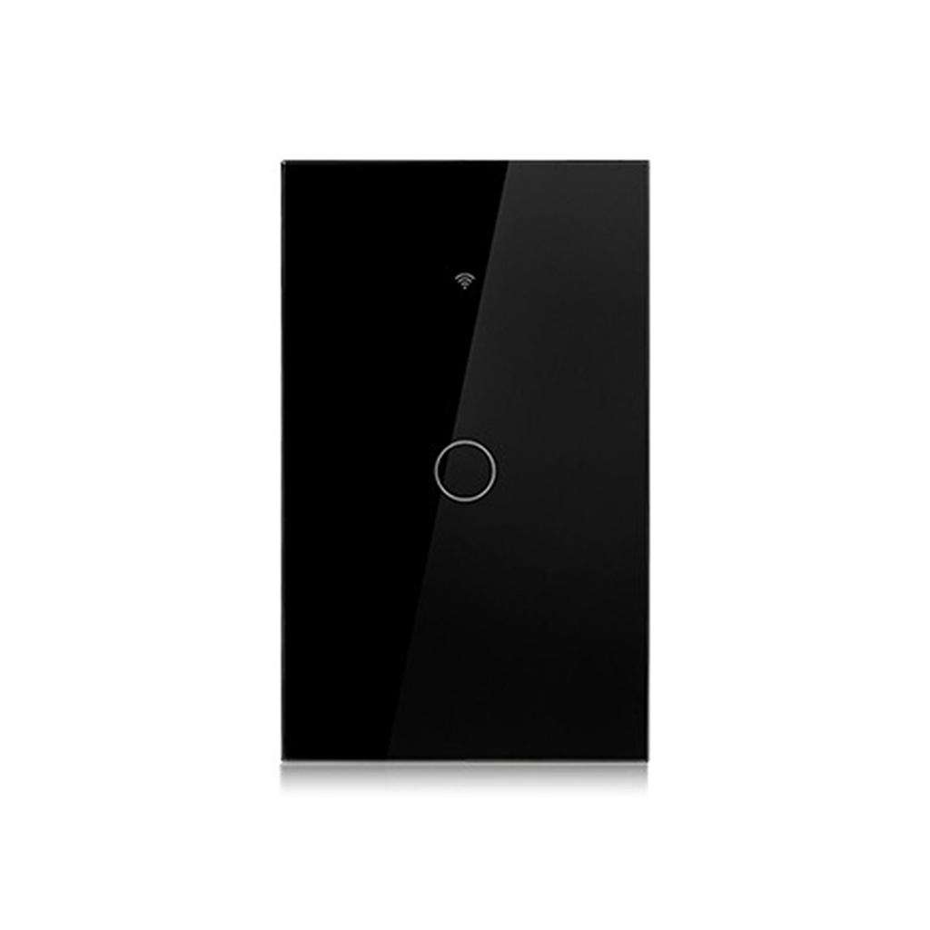 A95I-2X Tuya US Plug Wifi Smart 1 Gang No Neutral Wire Touch Sensor LED Light Switches Smart Home Alexa Google Black
