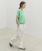 Leuba Fresh Cotton V-Neck Knit - Apple Green