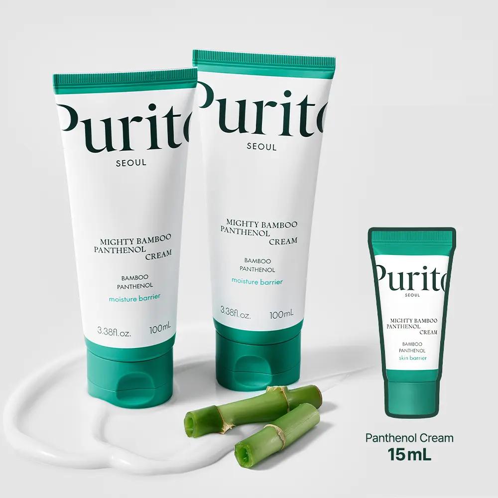 PURITO SEOUL Mighty Bamboo Panthenol Cream Duo Set 100ml + 100ml (+15ml)