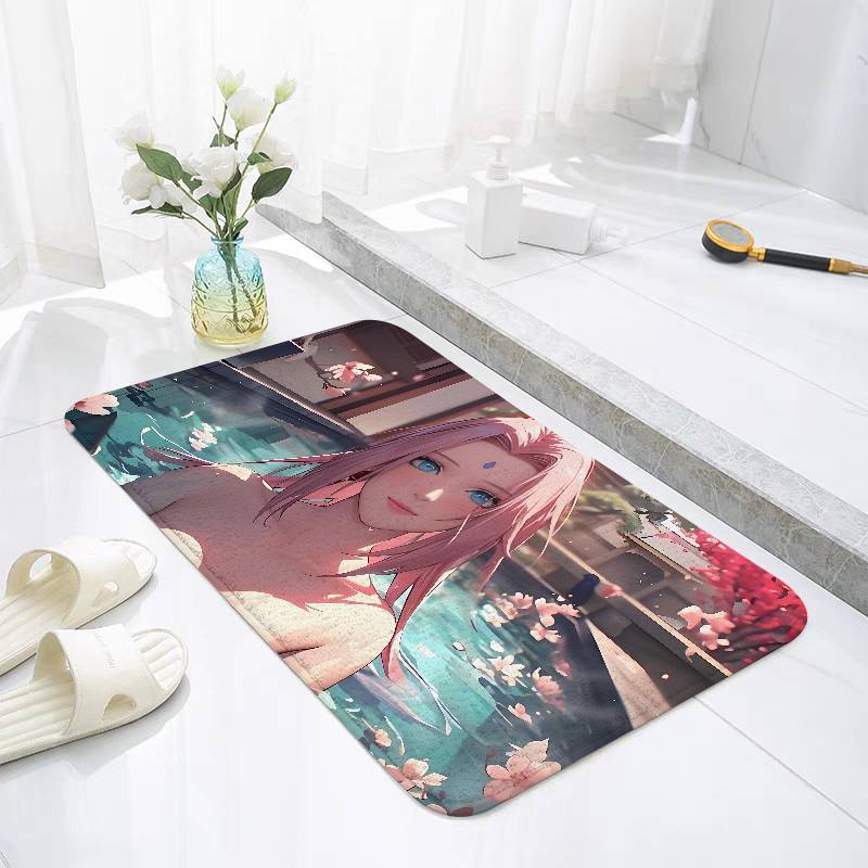 H-Haruno-N-narutoS-Sakura-Floor Mat For Living Room Sofa Floor Cushions Modern Soft Fluffy Home Rug For Bedroom Play Carpet