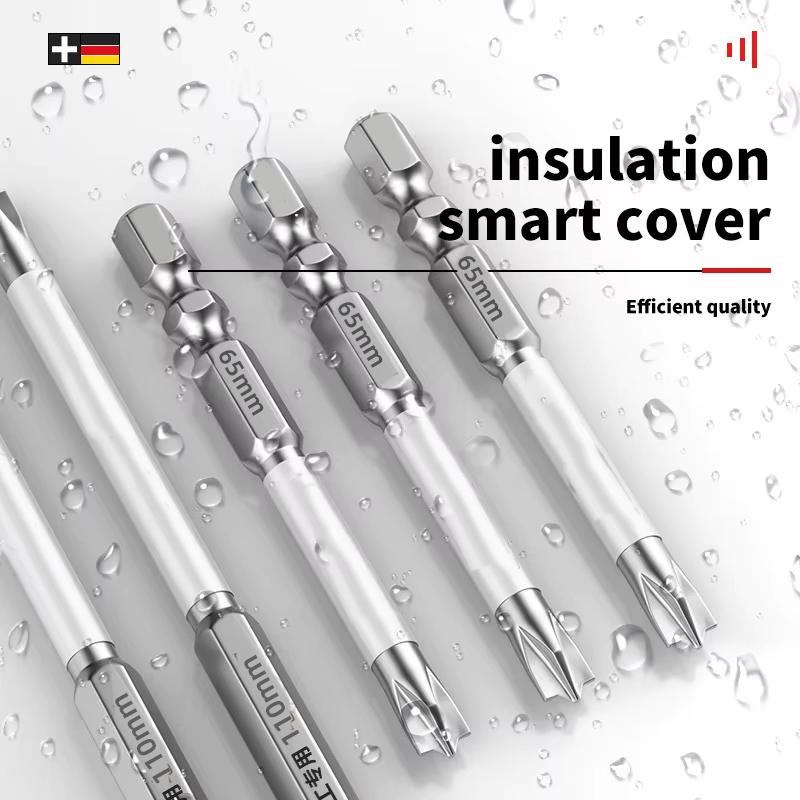 5PC 65mm 110mm Magnetische Spezielle Schlitz Kreuz Schraubendreher Bit Für Elektriker Für Steckdose Schalter Hand Werkzeuge