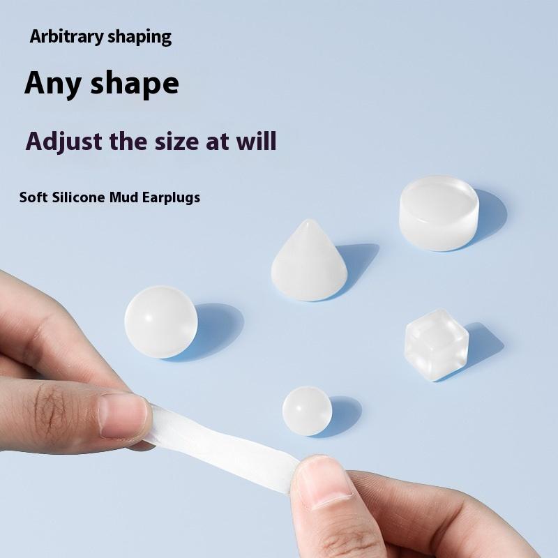 6Pcs/Box Silicone Mud Children Adults Sleep Earplugs Sound Insulation Noise Reduction Anti-Noise Swimming Waterproof Earplugs