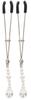 Nipple Clamps Tweezers Pearls Taboom Silver - TABOOM - Breast Clamps
