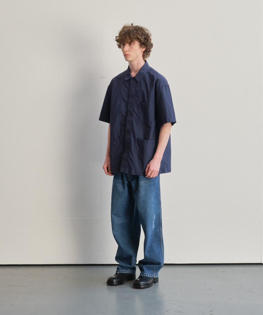 Holliseon Joshua Small Check Shirt Jacket Navy
