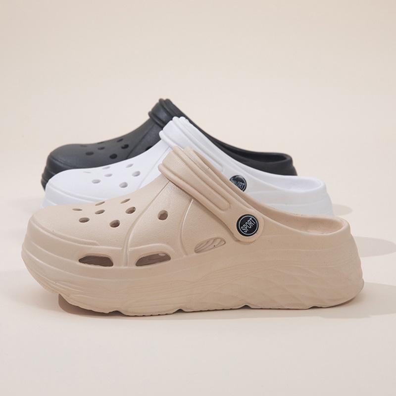 Women's Fashion Platform Sandals Summer Thick Sole Soft Eva Clogs Garden Shoes for Women Hollow Out Non Slip Beach Sandals