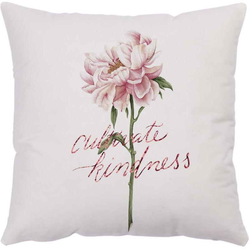 Luxury Home Decor Pillowcase Office Sofa Car Cushion Cover Rose Flower Print