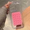 3D Suction Cup Airbag Phone Case For iPhone 17 16 15 14 13 12 11 Pro Max XR X XS 7 8 Plus SE Transparent Shockproof Bumper Cover