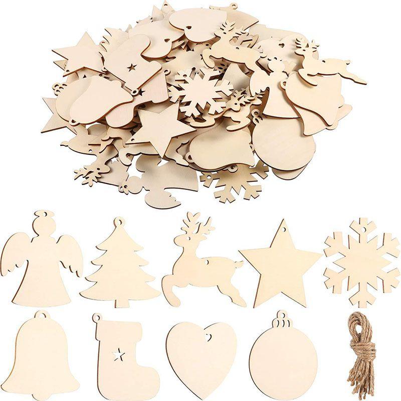 Elegant Christmas Wood Chip Ornaments For Charming Tree And Home Decoration