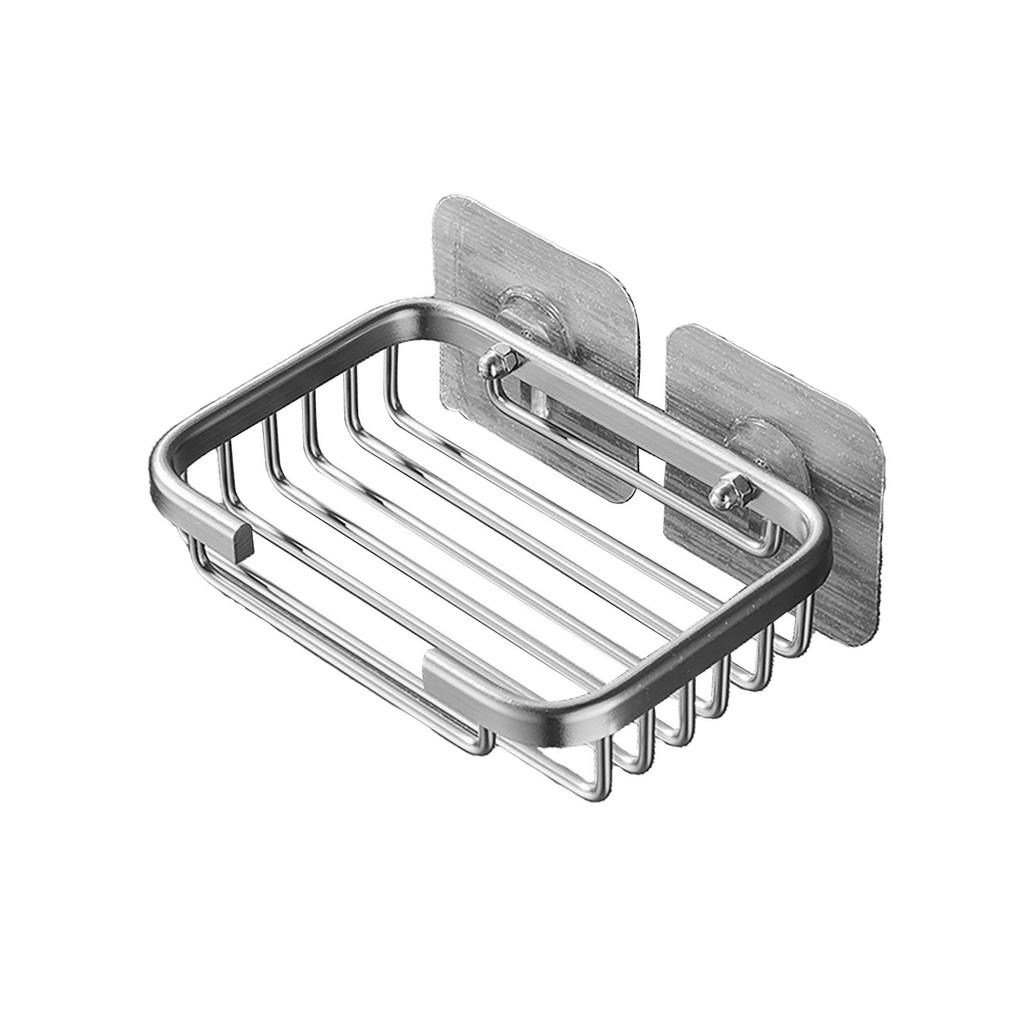 High Quality New Soap Dishes Bath Shower Strong Suction Tray Wall-mounted Aluminum Bathroom Dispensers Drain Hotel Metal