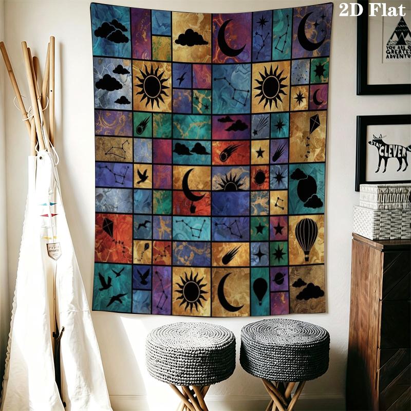 Sky Wall Tapestry Aesthetic Wall Hanging Printed Fabric Blanket Decorative Tapestries for Bedroom Living Room Home Decor