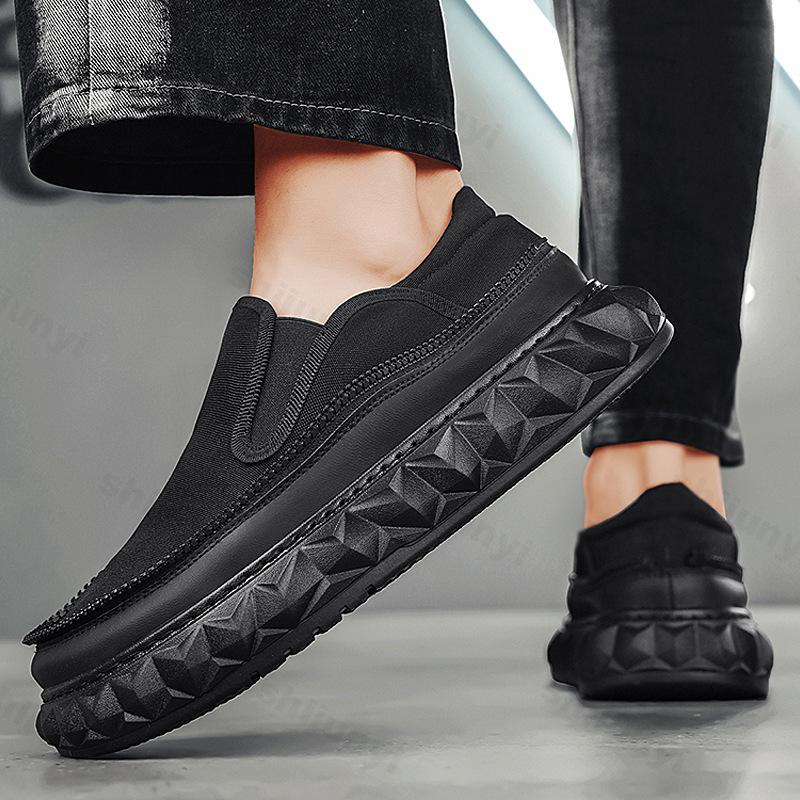 Fashion New Thick Soled Casual Shoes Men's 2025 Summer New Fashion Trend Niche Designed Canvas Breathable Comfortable Platform sneakers