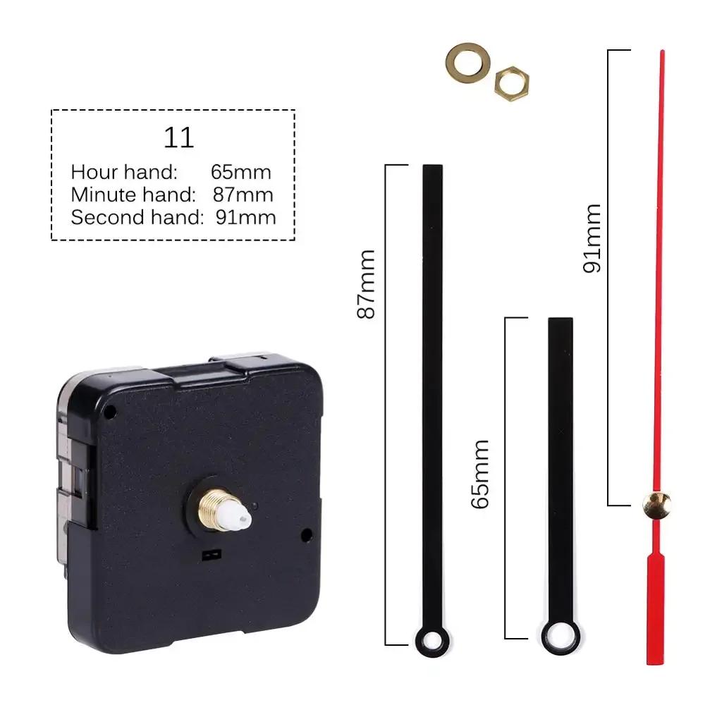 Quartz Clock Movement With Hand Mechanism Clock Repair Replacement Shaft Length 12mm (9/20 Inch) Thread Length 5mm(1/5 Inch)