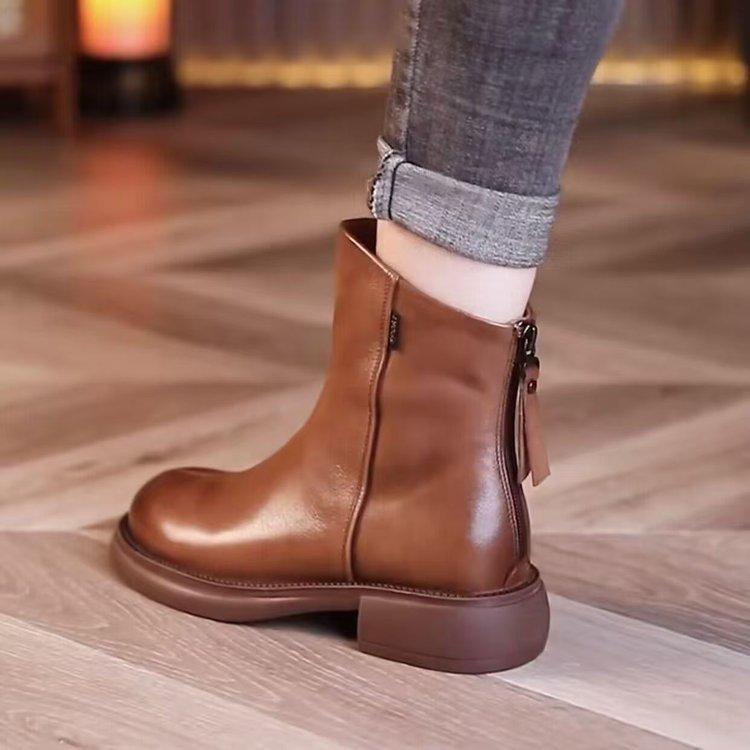 

Короткие ботинки Martin на мягкой подошве, женские, новые, 2024, бархатные, хлопковые, удобные, с круглым носком, на среднем каблуке, ботинки Chelsea 40