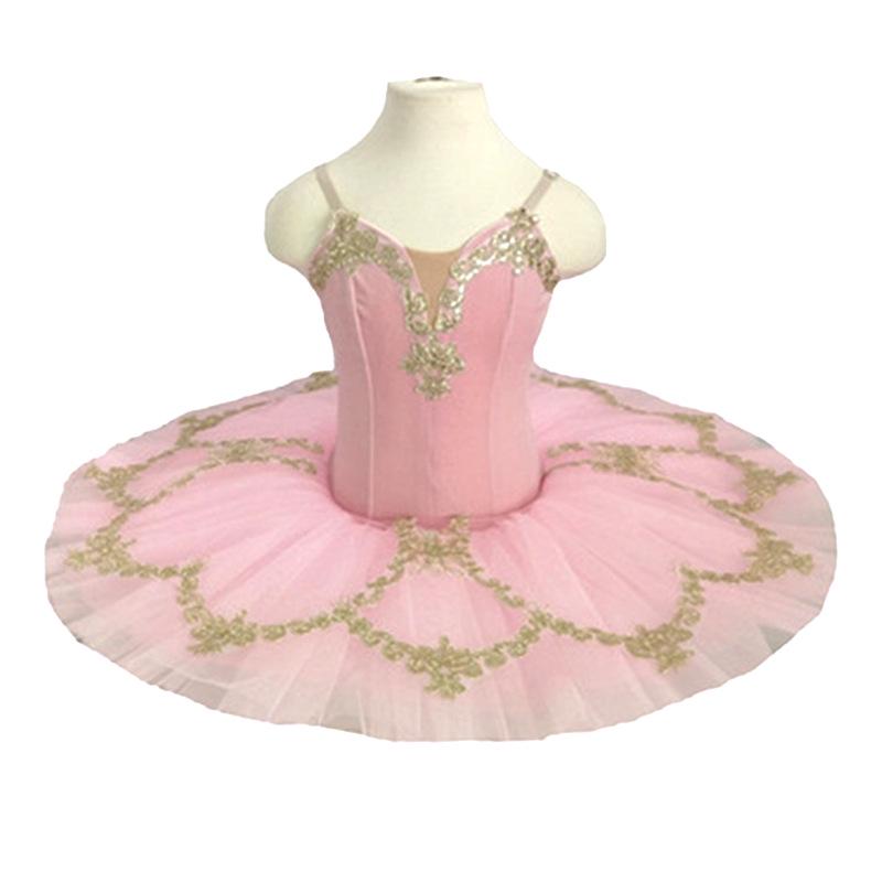 Pink Swan Ballet Performance Tutu Dress for Girls