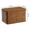 Nordic Style Rattan-Look Woven Storage Box with Lid for Bedroom and Household Organization.