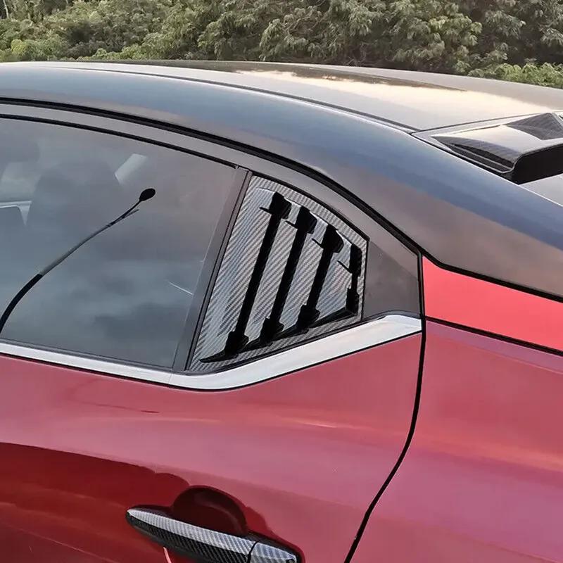 For Nissan Sentra/Sylphy - ABS Plastic Window Quarter Louver Scoop Cover Side Vent Shutter Trim Car Adhesive Accessories