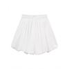 White Black High Waist A-Line Mini Skirt Womens Chic Floral Bloomer Snow Fabric Slim Fit 2025