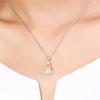 Certified Natural Hetian White Jade Pendant Necklace with 925 Sterling Silver Inlay for Women