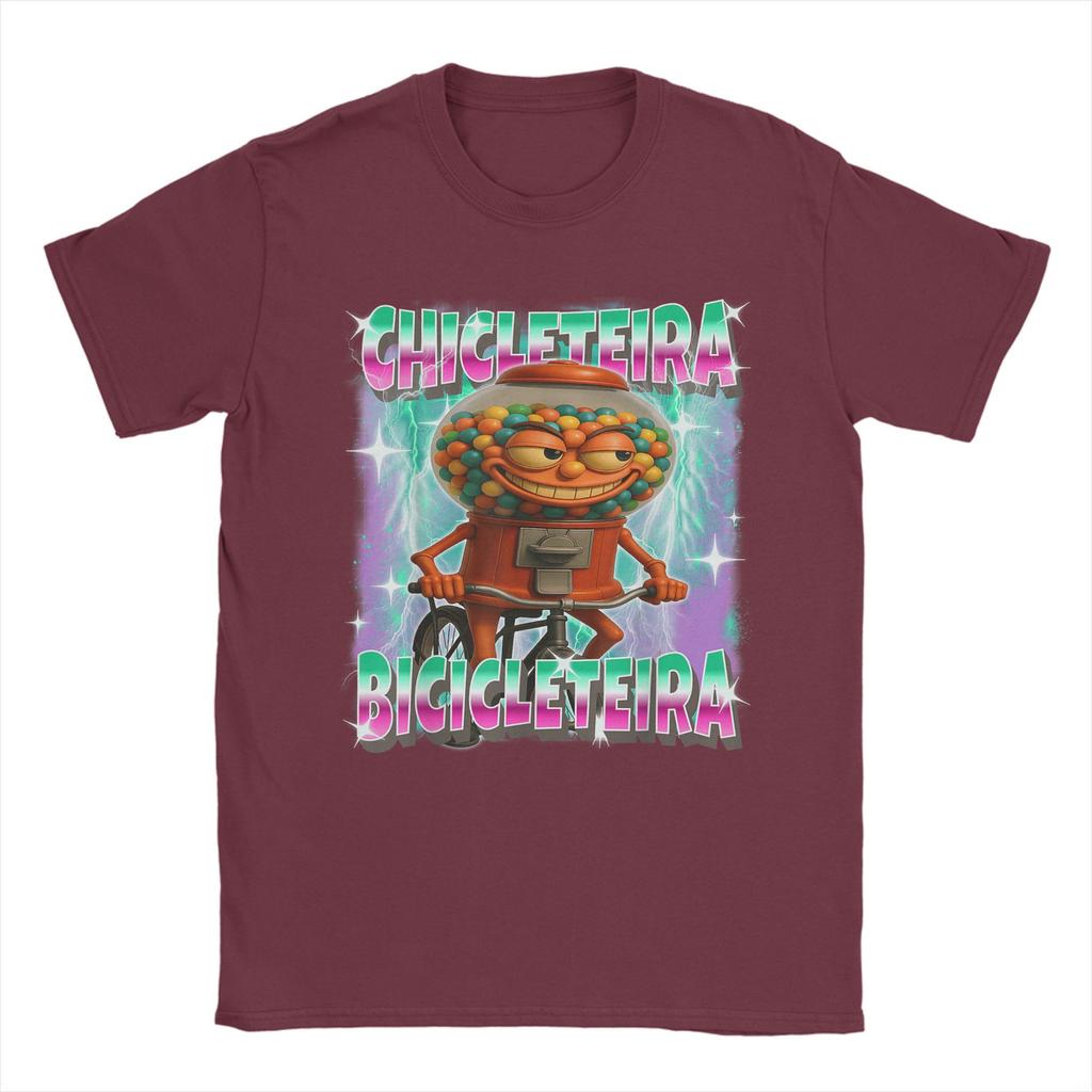 Men's Chicleteira-Bicicleteira Italian Brainrot Chiclete Bicicleta T Shirts   Clothing Short Sleeve O Neck Tees T-Shirts