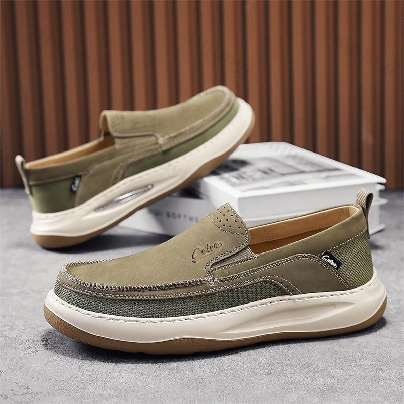 

Модная мужская повседневная обувь 2025 Новый стиль Летняя дышащая обувь слипоны на мягкой подошве Удобная обувь Модный тренд Универсальные повседневные кроссовки 44 армия зеленый