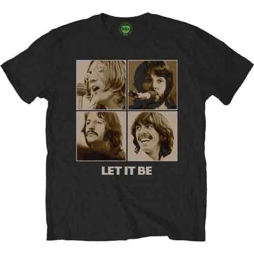 Unknown Men s Let It Be Sepia T Shirt, Black, S UK XL