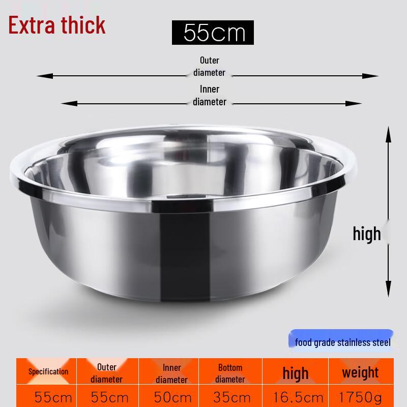 Jingdu Star Stainless Steel Round Multi-purpose Basin