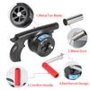 Manual BBQ Air Blower with Metal Fan Blade, Hand Crank Fire Starter Tool for Camping and Outdoor Use