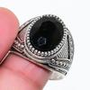 Natural Black Spinel Gemstone 925 Sterling Silver Jewelry Ring Size 11 RR-511