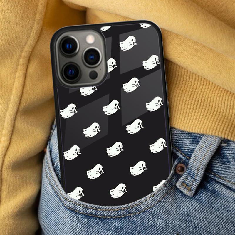 Ghost Cute Horror Soft Phone Case for iPhone 17 Air 16e Pro Max 15 Pro 13 14 Plus 11 12 MagSafe Magnetic Coque