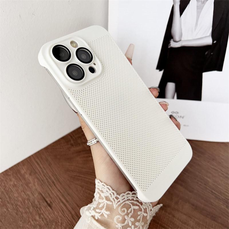 Luxury Radiator Buffer Case for iPhone 16 Pro Max 15 14 Plus 13 12 11 Lens Protector Shockproof Armored Phone Case