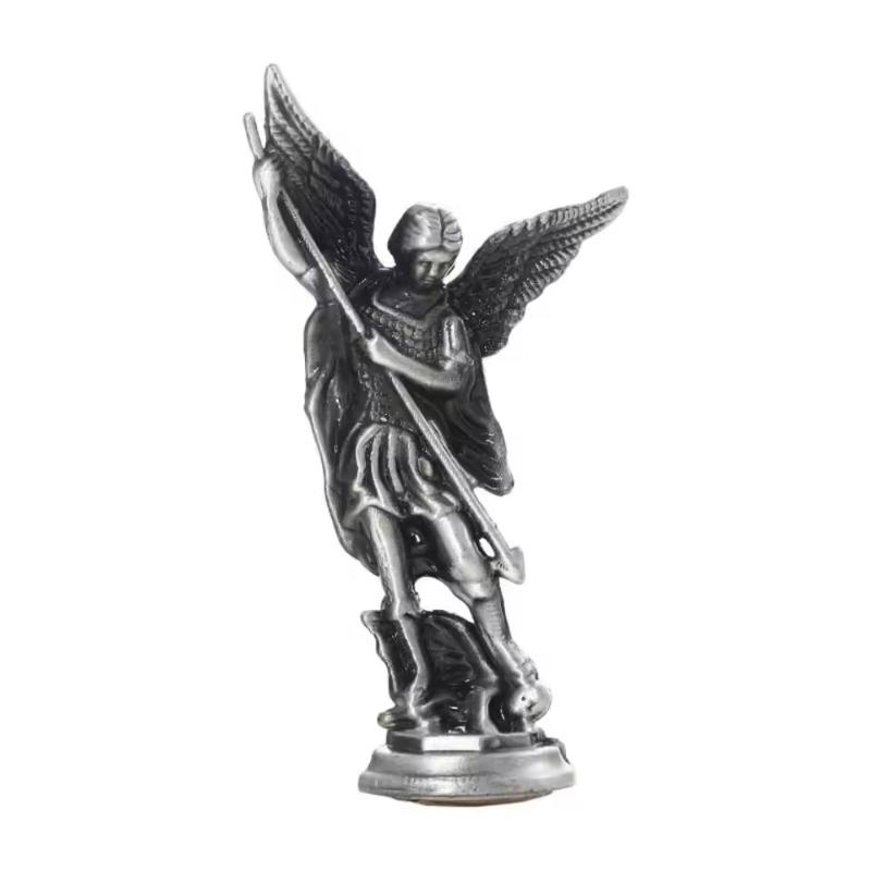 Saint Michael The Archangel Defeating Satan Figurine Non-toxic Resin Guardian Statue for  Home Decor