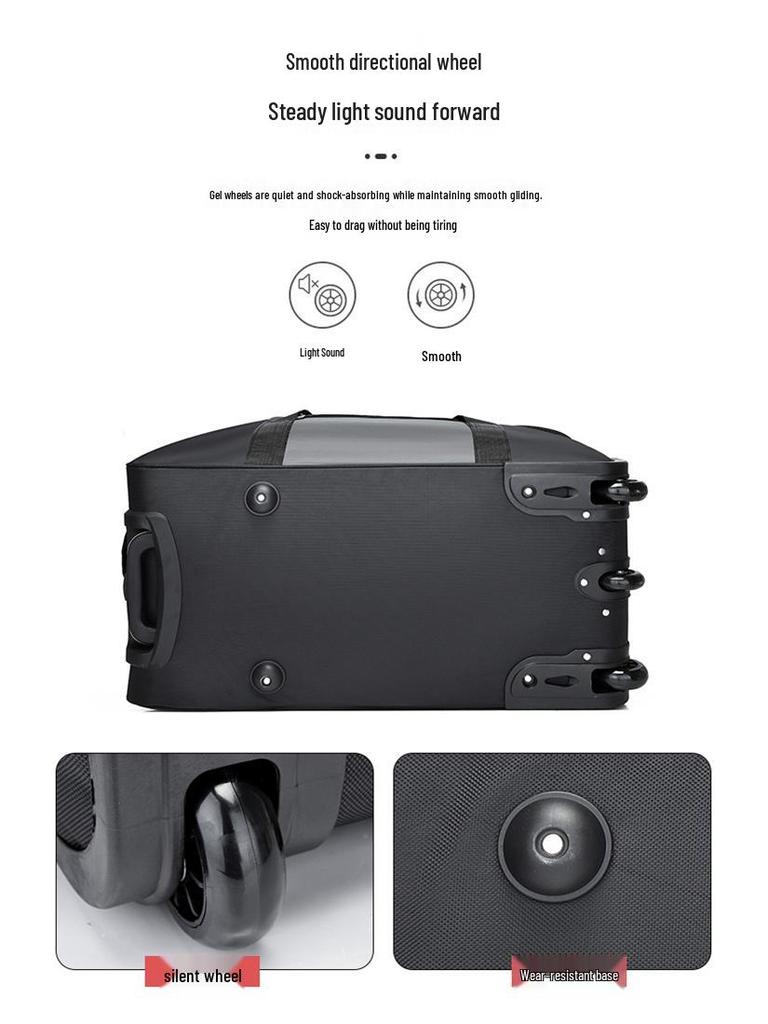 Extra Große Erweiterbare Reise-Trolley-Tasche aus Oxford-Gewebe