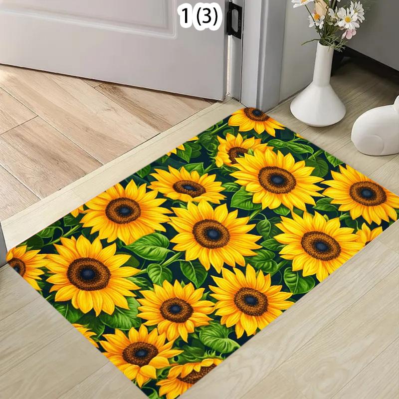 Creatieve luipaardprint tapijten bloem anti-slip entree vloermat bloemprint wasbaar tapijt gebruikt voor decoratie voordeur 50X80cm