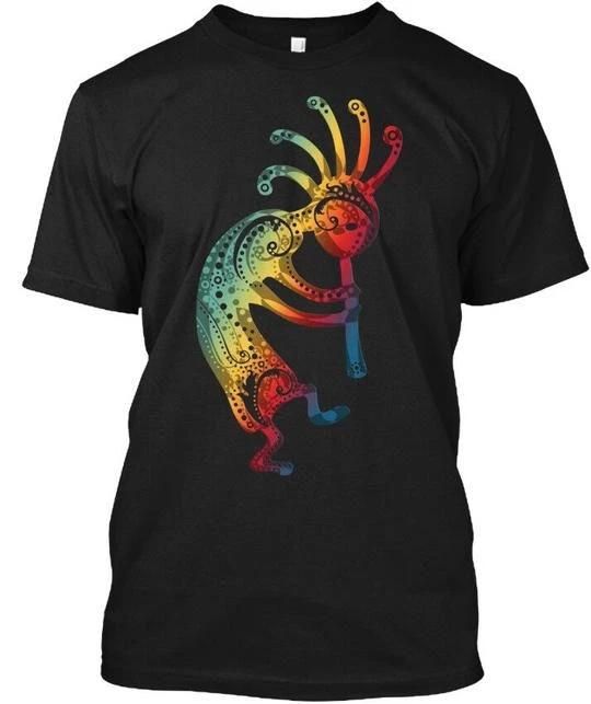 Native American Kokopelli With Ornaments Gradients T shirt Made USA S to 5XL S
