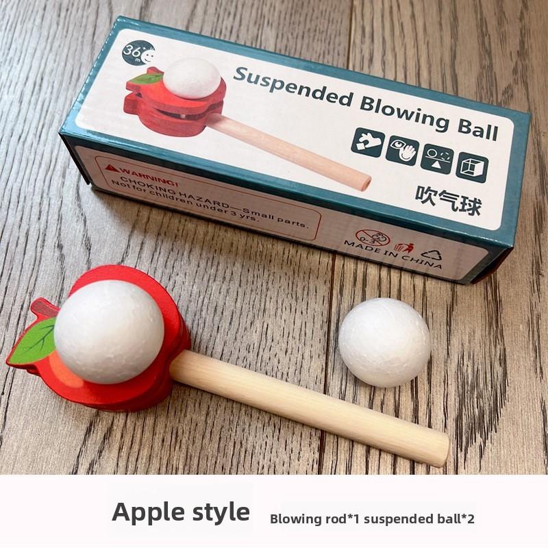 Wooden Ball Floating Toy With Cartoon Tiger Owl Exterior Design For Gift Kids