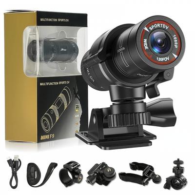 F9 Eylem Kamera HD 1080 P Bisiklet Motosiklet Kask Kamera Açık Spor DV Video DVR Ses Kaydedici Araç Kamerası Araba Bisiklet Için