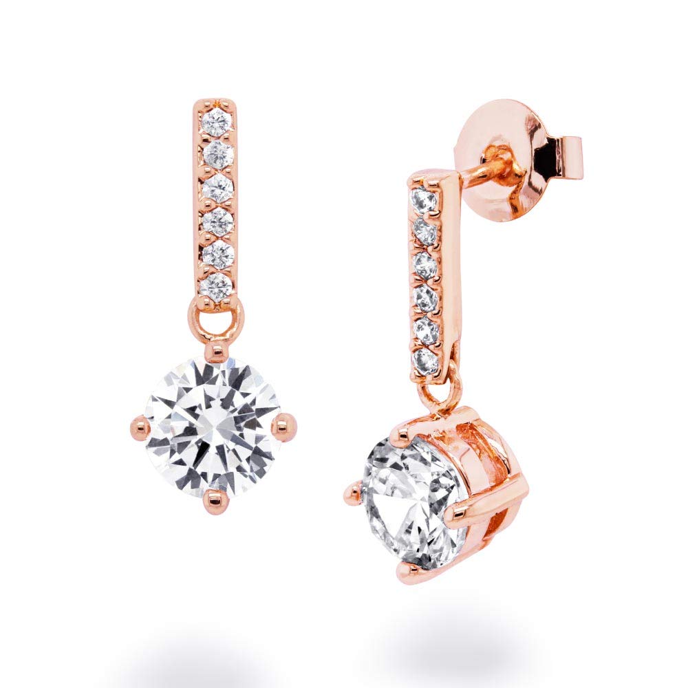 

from New Earrings for dangling pink gold perfect as a gift for women [Gift York] women, 1.25ct, large, earrings, finish, hypoallergenic,