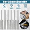 6pcs Diamond Coated Cylindrical Burr 4mm Chainsaw Sharpener Stone File Chain Sharpening Carving Grinding Polishing Tools Kits